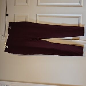 Inc. Size 16 Burgundy Pull-on Pants. Straight Leg. EUC